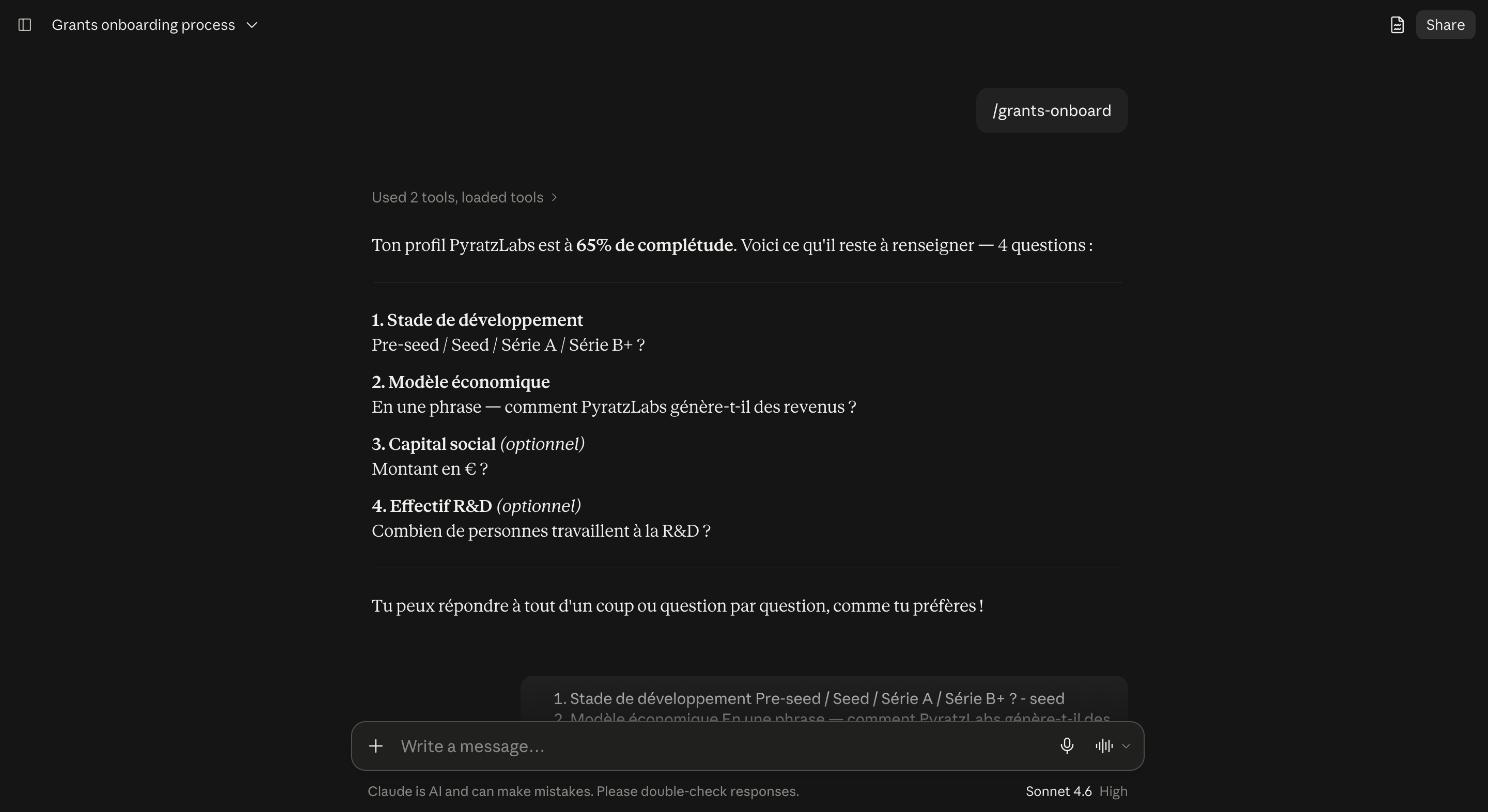 Questions de prise en main de Public Grants